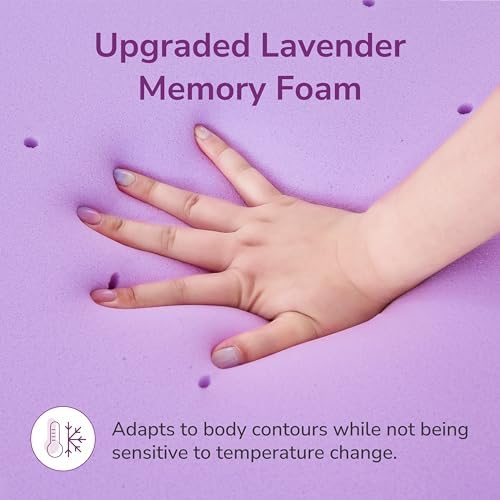 MLILY 4 Inch King Lavender Infusion Memory Foam Mattress Topper - Image 4