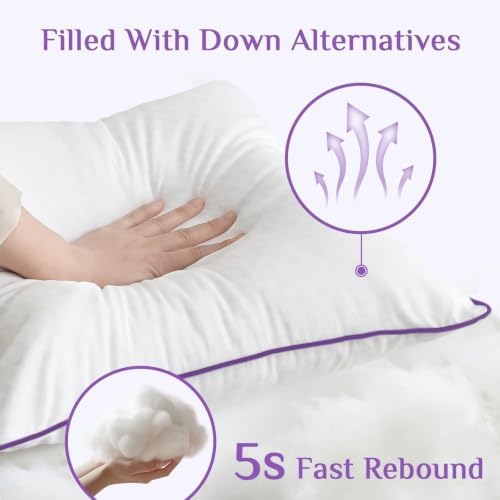 JOLLYVOGUE Euro Size Pillows Set of 2, Luxury Hotel Quality - Image 5