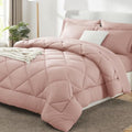 CozyLux Queen Comforter Set 88"x88" Dusty Pink by CozyLux