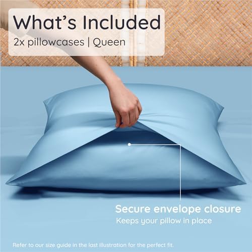 Bambaw 100% Viscose Derived from Bamboo Pillowcases Queen Size – Set of 2 - Image 2
