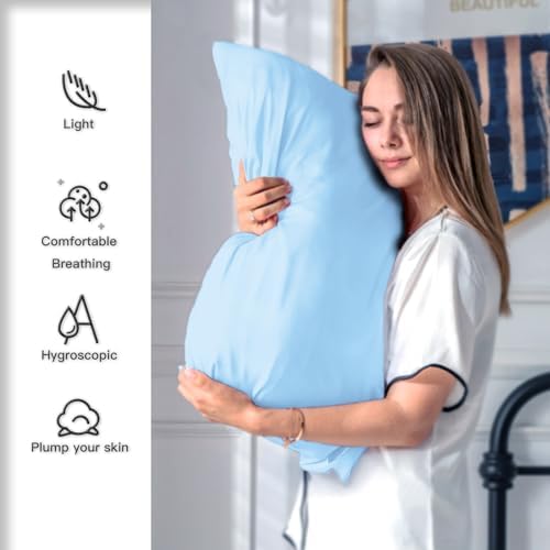 Silk Pillow Cases 2 Pack, Soft Breathable and Sliky Queen Size Pillow Cases Set - Image 3