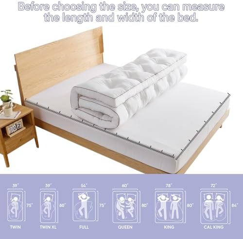 WhatsBedding 4 Inch Memory Foam Mattress Topper Full - Image 5