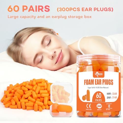 VOISEN 60 Pairs Foam Ear Plugs, Ear Plugs - Image 5