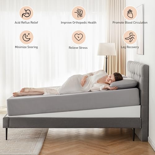 Lazyzizi Mattress Wedge Only, 7-Inch Queen Inclined Bed Wedge Mattress Topper - Image 3