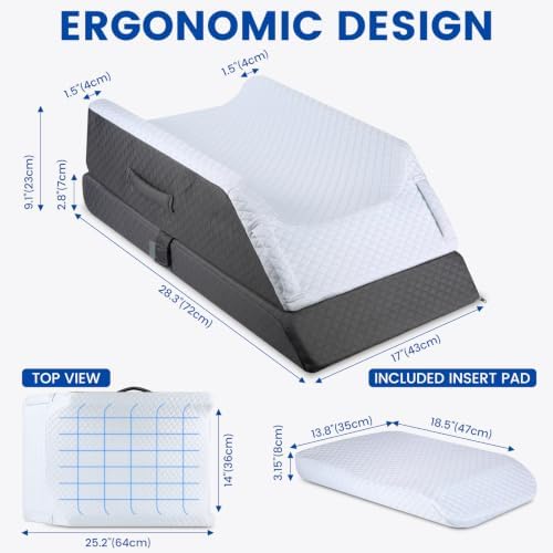Leg Elevation Pillow, 3-Height Adjustable Leg Rest Support - Image 3