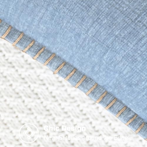 CaliTime Decorative Couch Throw Pillow Covers 22 X 22 Inches Baby Blue - Image 3