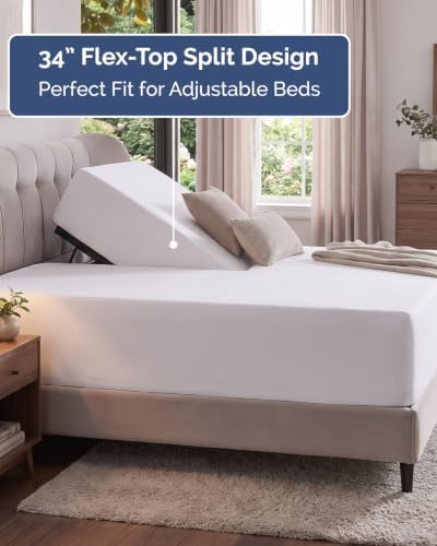CGK Linens Extra Deep Flex Top Split Head King Fitted Sheet Only - Image 3