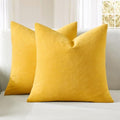 MIULEE Yellow Chenille Couch Throw Pillow Covers by MIULEE