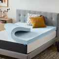 Lucid 4 Inch Memory Foam Mattress Topper, Full Size – Cooling Gel Bed Topper – by Lucid