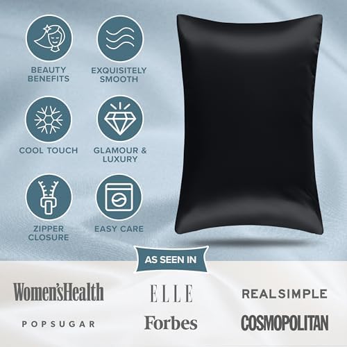 Bare Home Satin Pillowcases Zipper - Image 4