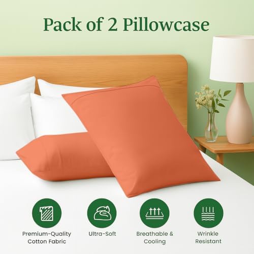 Cotton Delight 100% Organic Cotton Queen Pillowcases Set of 2 – 600 Thread - Image 3