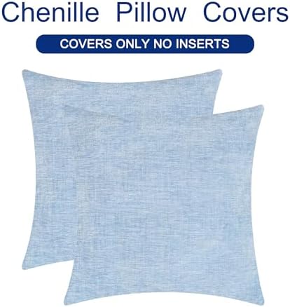 CaliTime Decorative Couch Throw Pillow Covers 20 X 20 Inches Baby Blue - Image 6