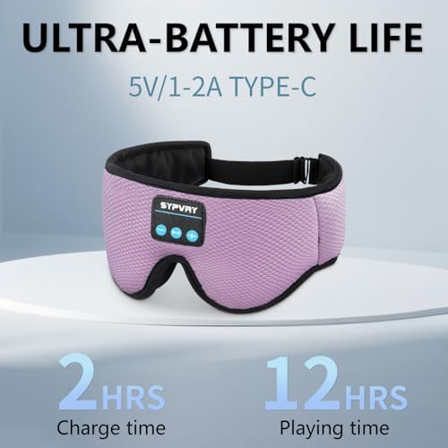 Sleep Mask Bluetooth Headphones Soft Wireless Headband Eye Mask Blackout - Image 2