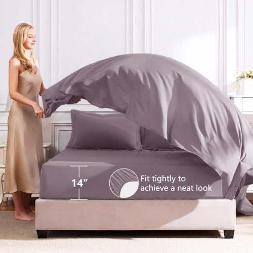 CozyLux Twin XL Comforter Set 68"x88" Dusty Purple - Image 5