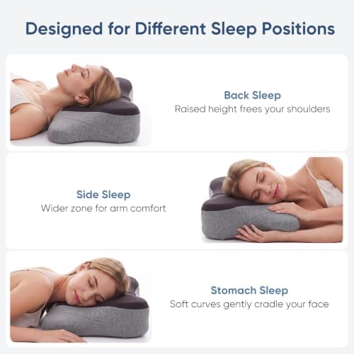 Sweetcrispy Cervical Pillow for Neck Pain Relief, Cooling Memory Foam - Image 4
