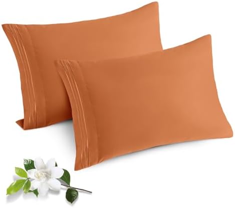 Horbaunal Microfiber Pillowcases Standard Size, Caramel Pumpkin, 2 Pack by Horbaunal