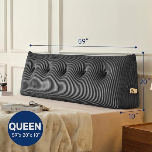 Z-hom Headboard Pillow, Wedge Backrest Cushion, Queen Size, NO Roll Pillow - Image 3