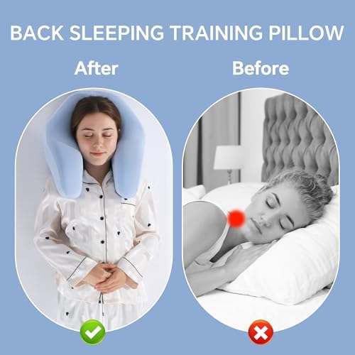 ROYALAY Back Sleeping Training Pillow, Memory Foam Beauty Pillow - Image 3