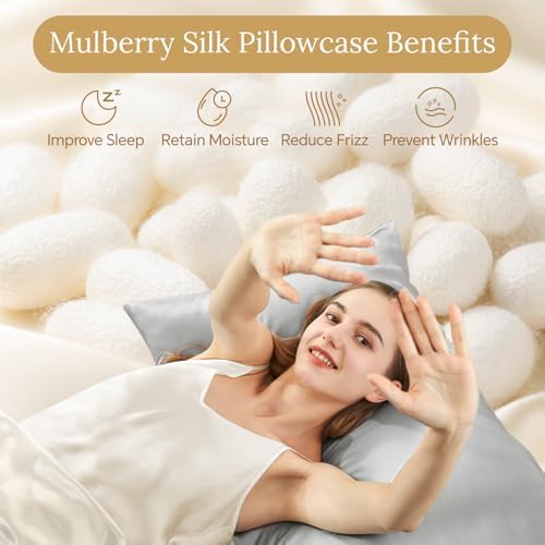 INFIIXSO Mulberry Silk Pillow Cases Standard Size - Image 2