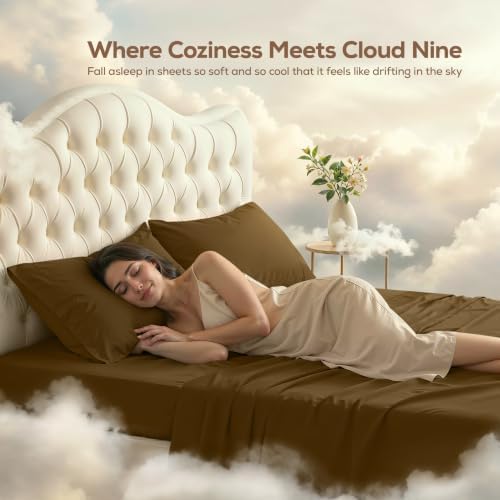 King Sheets Set, 4 Pieces 16" Deep Pocket Hotel Luxury Bed Sheets - Image 4