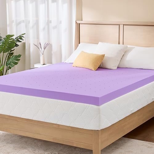 MLILY 4 Inch King Lavender Infusion Memory Foam Mattress Topper by MLILY