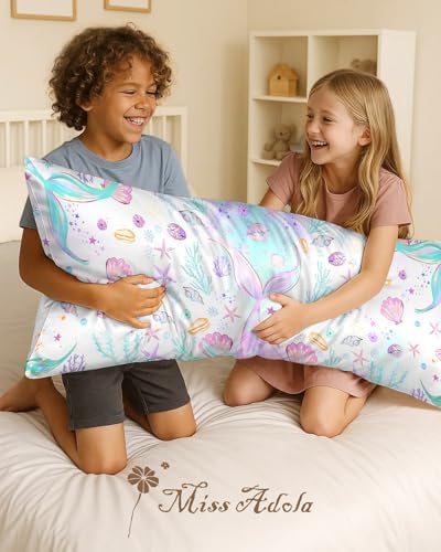 Miss Adola Kids Silk Body Pillow Cover 20x54 Inch, Fish Tail - Image 6