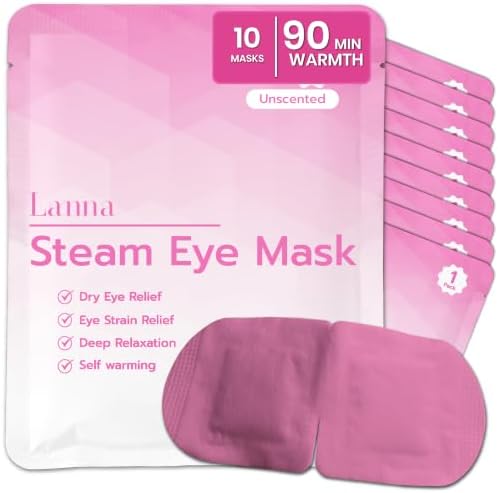 LANNA Heated Steam Eye Mask, Disposable 120 Minutes by steameyemask