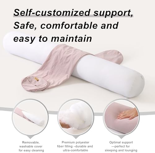 Body Pillow for Adults, Long Round Pillow, Big Cylindrical Pillow, Large Full - Image 4