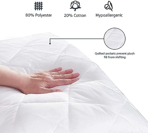 Amazon Basics Hypoallergenic Quilted Plush and Breathable Mattress Topper Pad - Image 3