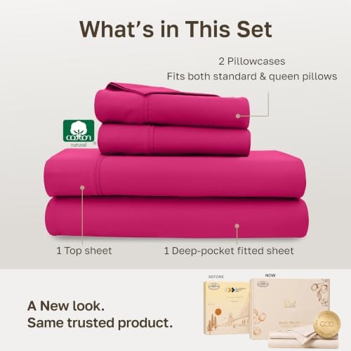 California Design Den 100% Cotton Sateen Deep Pocket Queen Sheets Set - Image 3