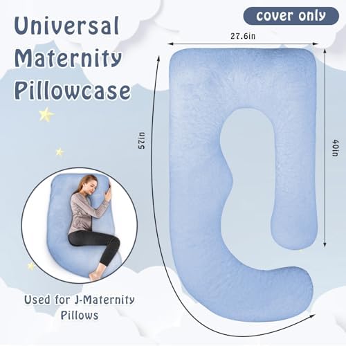 Pregnancy Pillow Cover J-shaped Replacement Pillowcase, Soft Full Body Pillow - Image 4