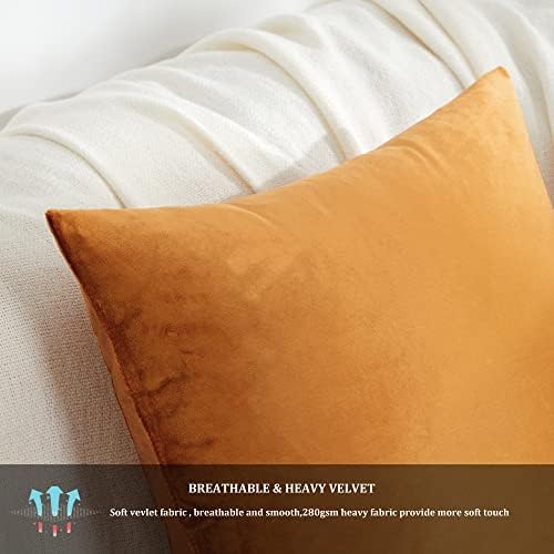 GIGIZAZA Decorative Throw Pillow Covers 20 x 20, Cinnamon Burnt Orange Sofa - Image 5