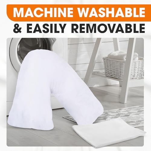 Cheer Collection Down Alternative V Pillowcase – Soft V-Shaped Pillow Cover - Image 7