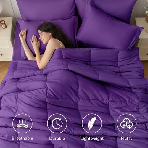 JOLLYVOGUE Twin Comforter Set, Ultra-Soft Bed in a Bag Twin Size 5 Pieces - Image 2