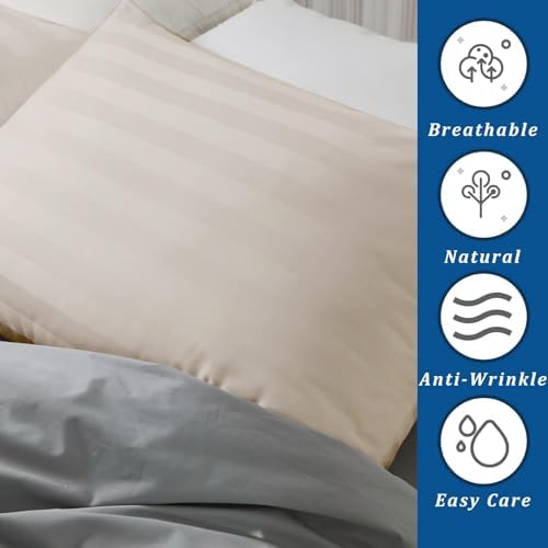 Standard Pillow Protector Set of 4, 100% Egyptian Cotton Pillow Cases - Image 4