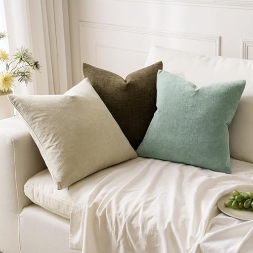 MIULEE Coffee Chenille Couch Throw Pillow Covers - Image 5