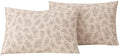 ECOCOTT Floral Botanical Pillowcases King Size 2 Pack, 100% Washed Cotton by ECOCOTT