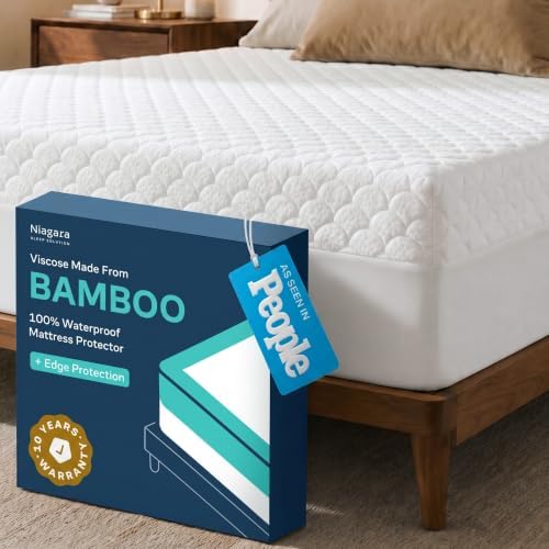 Ultra Soft Waterproof Mattress Protector Queen by NiagaraSleepSolution