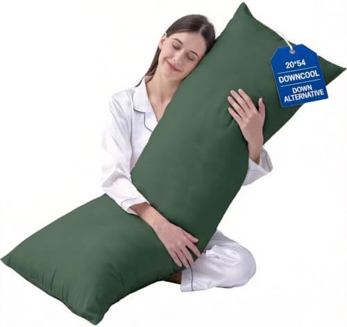 DOWNCOOL Large Body Pillow Insert- Breathable Full Body Pillow by DOWNCOOL