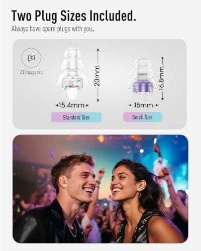 Hearprotek Concert Ear Plugs, 2 Pairs High Fidelity Ear Plugs - Image 6