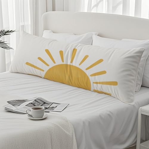 Boho Cute Sun Sunshine 20x54 Body Pillow Cover, Boho Sunshine Nursery Decor - Image 4