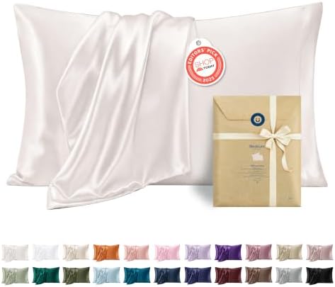 Bedsure Satin Pillowcase Standard Set of 2, Silky Pillow Cases by BEDSURE