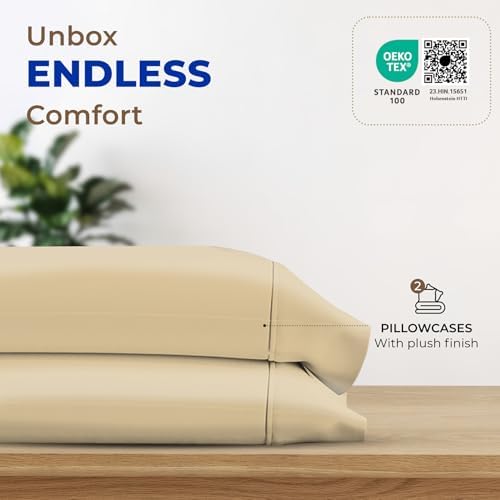 Thread Spread 100% Egyptian Cotton King Size Pillow Cases Set of 2 - Image 3