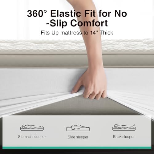 Novilla Queen Mattress Topper, Extra Thick Pillow Top Down Alternative Pad - Image 5