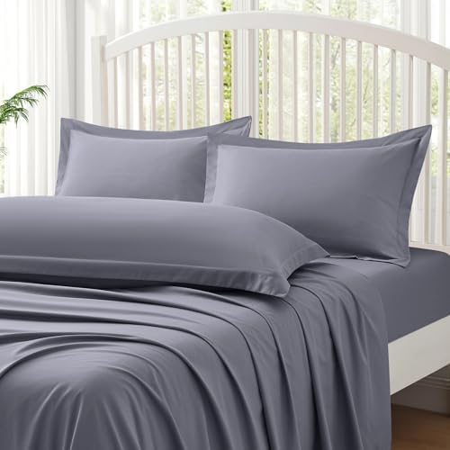 Homiest Gray Pillow Shams King Size Set of 2, 2-Inch Flange - Image 3
