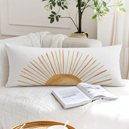 Boho Sun Sunset Sunrise 20x54 Body Pillow Cover, Boho Sunshine Nursery Decor - Image 6