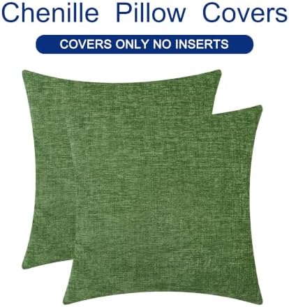 CaliTime Decorative Couch Throw Pillow Covers 16 X 16 Inches Forest Green - Image 6