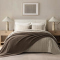 EVERGRACEHOME Chunky Chenille Knit Throw Blanket, 90 x 90, Cocoa Brown by EVERGRACE
