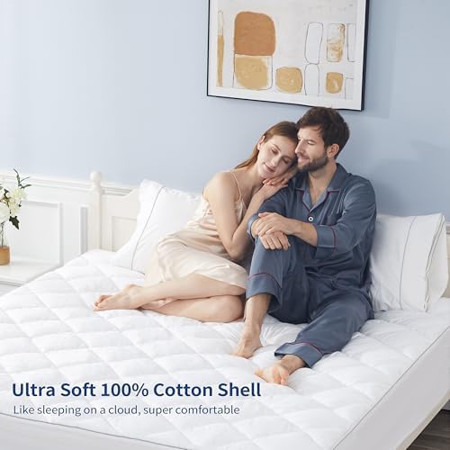 Sunflower Twin Mattress Pad for College Dorm, Cotton Mattress Cover - Image 3