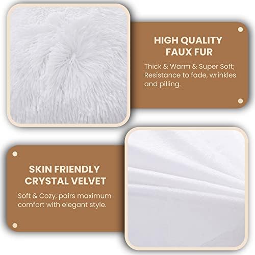 MEGO Luxury Fluffy Faux Fur Body Pillow Cover 20x54 - Image 6